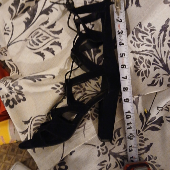 MISSGUIDED FUAX SUEDELACE UP BLOCK HEELS SZ 8/41 - Picture 3 of 9